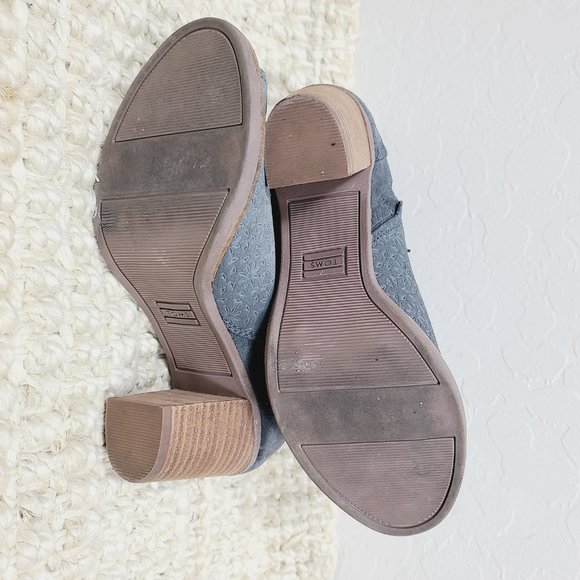 Toms Majorka Leather Peep-Toe Bootie Heels - Picture 6 of 6